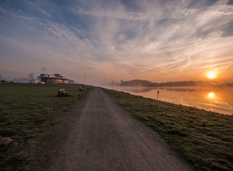 Zonsopgang aan het Schulensmeer, België