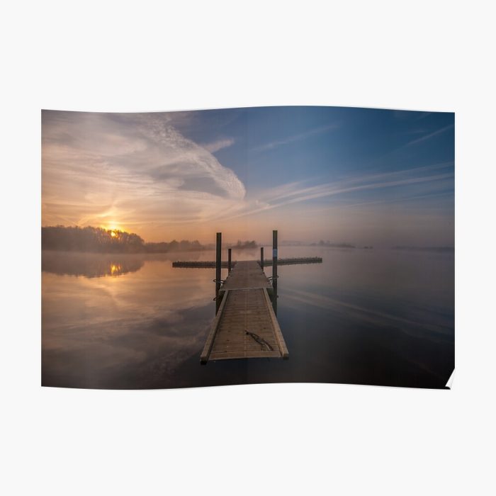 Poster - Winter Morning at Schulensmeer (Belgium)