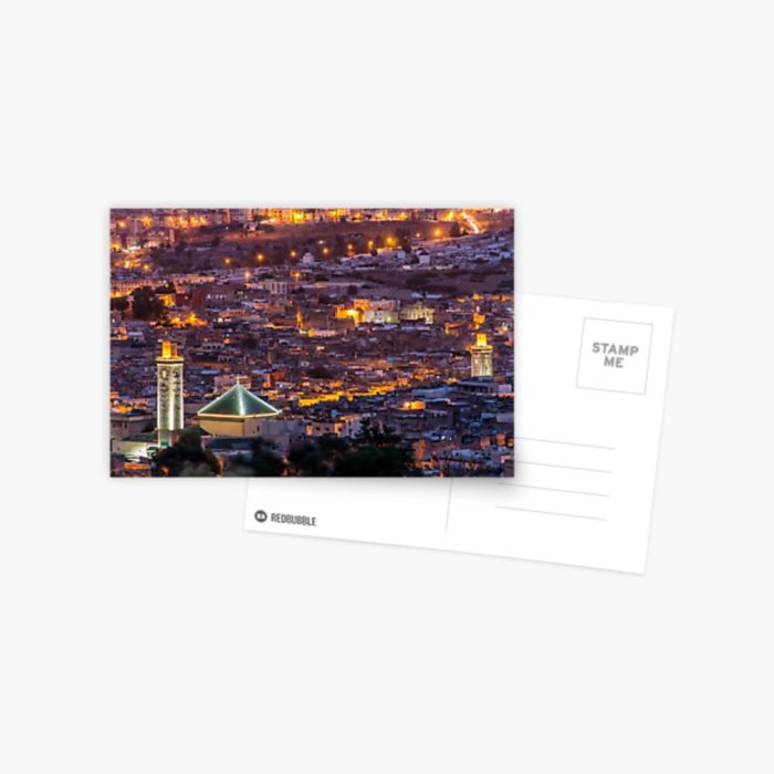 Postcard - Night at the Medina of Fes (Morocco)