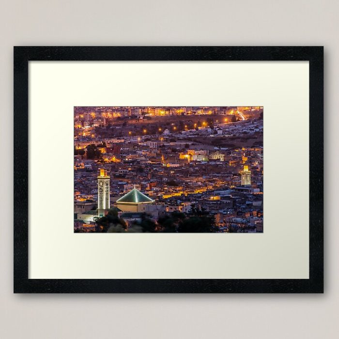 Framed Art Print - Night at the medina of Fes (Morocco)