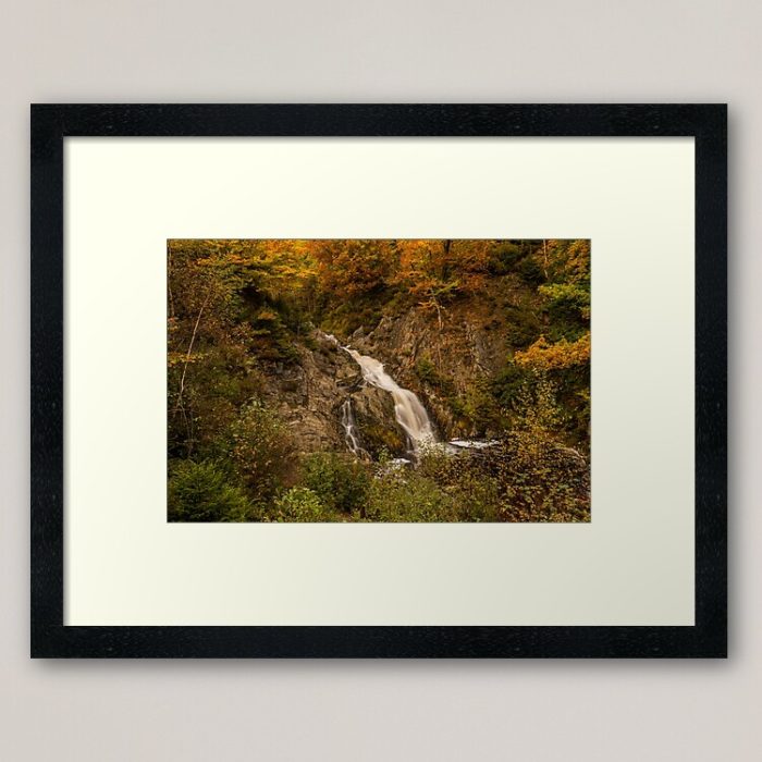 Framed Art Print - Autumn at the Bayehon Waterfalls (Belgium)