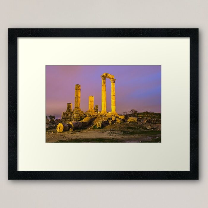 Framed Art Print - Temple of Hercules in Amman (Jordan)