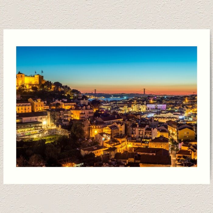 Lisbon Skyline - Art Print