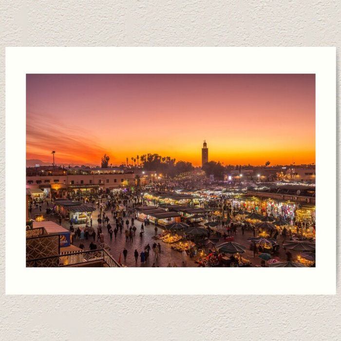 Place Jemaa el-Fna, Marrakech - Art Print