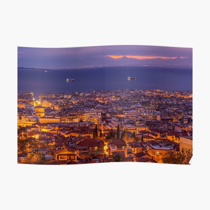 Poster - Thessaloniki Skyline (Greece)