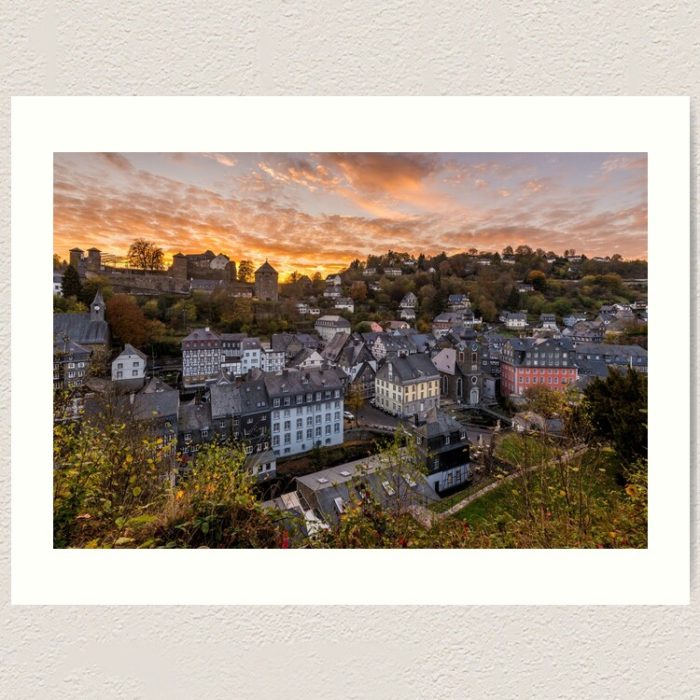 Sunset in Monschau - Art Print