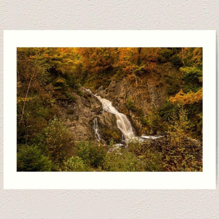 Autumn at Bayehon Waterfalls - Art Print